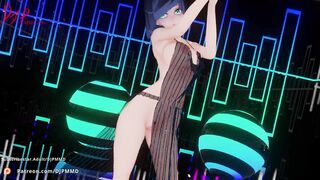 Genshin Yelan No Panties MAGO Blender MMD MD Dress 1500