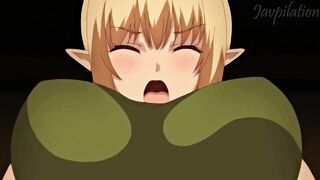 Anime Hentai Fucking Big Tits Girls in a Isekai Harem