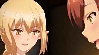 Anime Hentai Fucking Big Tits Girls in a Isekai Harem