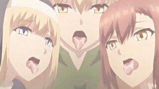 Anime Hentai Fucking Big Tits Girls in a Isekai Harem