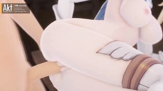0451 -【R-18 MMD】AKT - Genshin Impact 原神 Lumine 荧 the ideal