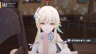 0451 -【R-18 MMD】AKT - Genshin Impact 原神 Lumine 荧 the ideal