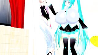 Imbapovi - Busty Miku Plays with Inflatable Pillows