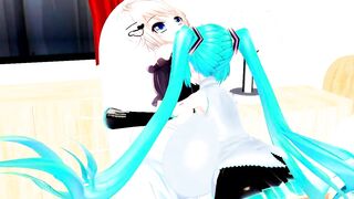 Imbapovi - Busty Miku Plays with Inflatable Pillows