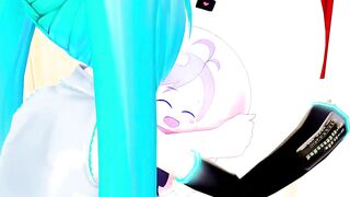 Imbapovi - Busty Miku Plays with Inflatable Pillows