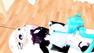 Imbapovi - Busty Miku Plays with Inflatable Pillows