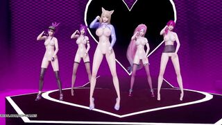[MMD] TAHITI - Phone Number Sexy Kpop Striptease Ahri Akali Kaisa Evelynn Seraphine KDA 4K 60FPS