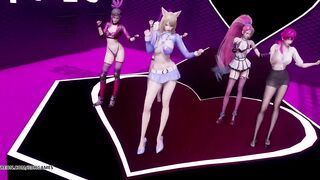 [MMD] TAHITI - Phone Number Sexy Kpop Striptease Ahri Akali Kaisa Evelynn Seraphine KDA 4K 60FPS