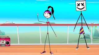 Happy Ending for All - Dancing and Fucking in Public with 80's Songs. Cartoon - Ferdowa Class
