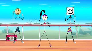Happy Ending for All - Dancing and Fucking in Public with 80's Songs. Cartoon - Ferdowa Class
