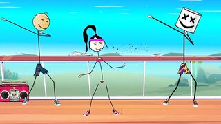 Happy Ending for All - Dancing and Fucking in Public with 80's Songs. Cartoon - Ferdowa Class