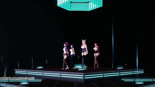 [MMD] K/DA - PopStars Hot Striptease Ahri Akali Kaisa Evelynn 4K 60FPS