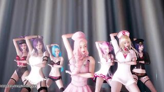 [MMD] Brown Eyed Girls - Abracadabra Hot Kpop Dance Ahri Akali Kaisa Lux Jinx Caitlyn 4K 60FPS