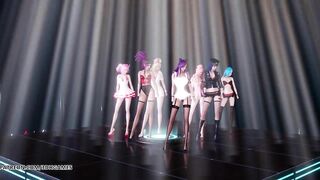 [MMD] Brown Eyed Girls - Abracadabra Hot Kpop Dance Ahri Akali Kaisa Lux Jinx Caitlyn 4K 60FPS