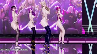 [MMD] GirlsDay - Something Kpop Striptease Ahri Akali Kaisa Evelynn League of Legends KDA