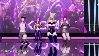 [MMD] GirlsDay - Something Kpop Striptease Ahri Akali Kaisa Evelynn League of Legends KDA