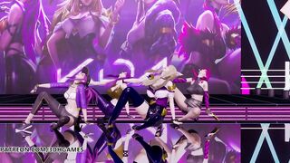 [MMD] GirlsDay - Something Kpop Striptease Ahri Akali Kaisa Evelynn League of Legends KDA