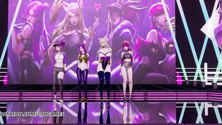 [MMD] GirlsDay - Something Kpop Striptease Ahri Akali Kaisa Evelynn League of Legends KDA