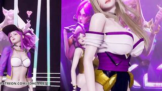 [MMD] GirlsDay - Something Kpop Striptease Ahri Akali Kaisa Evelynn League of Legends KDA