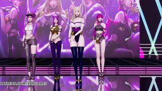 [MMD] GirlsDay - Something Kpop Striptease Ahri Akali Kaisa Evelynn League of Legends KDA