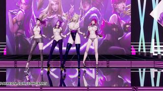 [MMD] GirlsDay - Something Kpop Striptease Ahri Akali Kaisa Evelynn League of Legends KDA