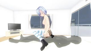 3D HENTAI cute girlfriend reverse cowgirl