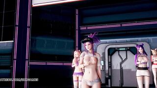 [MMD] Dreamcatcher - SCREAM Striptease Ahri Akali Kaisa Evelynn Seraphine KDA League of Legend
