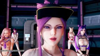 [MMD] Dreamcatcher - SCREAM Striptease Ahri Akali Kaisa Evelynn Seraphine KDA League of Legend