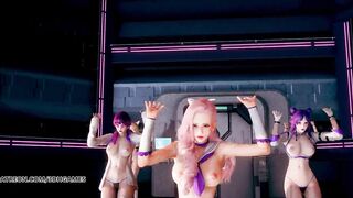 [MMD] Dreamcatcher - SCREAM Striptease Ahri Akali Kaisa Evelynn Seraphine KDA League of Legend