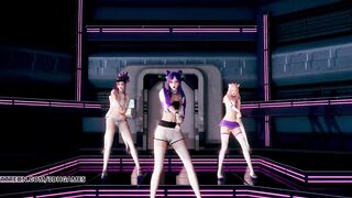 [MMD] Dreamcatcher - SCREAM Striptease Ahri Akali Kaisa Evelynn Seraphine KDA League of Legend