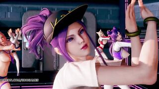 [MMD] Dreamcatcher - SCREAM Striptease Ahri Akali Kaisa Evelynn Seraphine KDA League of Legend