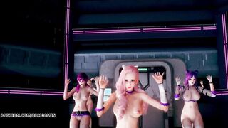 [MMD] Dreamcatcher - SCREAM Naked Kpop Dance Ahri Akali Kaisa Evelynn Seraphine KDA League of Legend