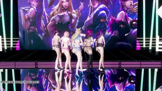 MMD Hello Venus -Wiggle Wiggle Striptease Ahri Akali Kaisa Evelynn Seraphine KDA