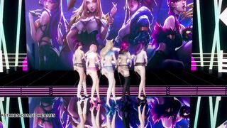 [MMD] Hello Venus -Wiggle Wiggle Naked Kpop Dance Ahri Akali Kaisa Evelynn Seraphine KDA