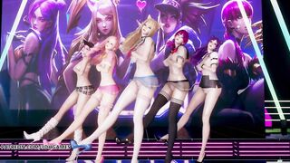[MMD] Hello Venus -Wiggle Wiggle Naked Kpop Dance Ahri Akali Kaisa Evelynn Seraphine KDA