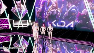 [MMD] Hello Venus -Wiggle Wiggle Naked Kpop Dance Ahri Akali Kaisa Evelynn Seraphine KDA