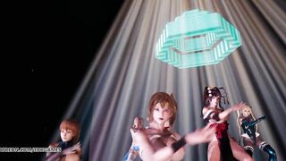 [MMD] PSY - GENTLEMAN DOA Striptease Marie Rose Honoka Misaki Mai Shiranui Tamaki Katsumi Nyotengu