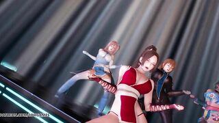 [MMD] PSY - GENTLEMAN DOA Striptease Marie Rose Honoka Misaki Mai Shiranui Tamaki Katsumi Nyotengu