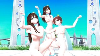 【MMD】ImasCG 3P Paradise Pure Land【1080p 60fps】【R-18】