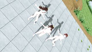 【MMD】ImasCG 3P Paradise Pure Land【1080p 60fps】【R-18】