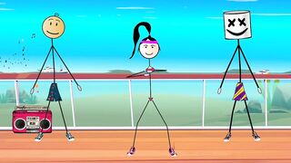 Happy Ending for All - Cartoon - Dancing and Fucking in Public with 80s Songs - Voyeurs Masturbating - Kara Kutu