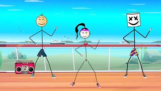 Happy Ending for All - Cartoon - Dancing and Fucking in Public with 80s Songs - Voyeurs Masturbating - Kara Kutu