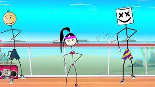 Happy Ending for All - Cartoon - Dancing and Fucking in Public with 80s Songs - Voyeurs Masturbating - Kara Kutu