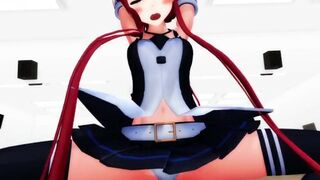 【MMD】Kawakaze - Balance Ball Exercise! Real Side!【R-18】