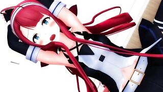 【MMD】Kawakaze - Balance Ball Exercise! Real Side!【R-18】