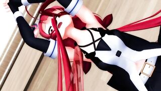 【MMD】Kawakaze - Balance Ball Exercise! Real Side!【R-18】