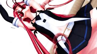 【MMD】Kawakaze - Balance Ball Exercise! Real Side!【R-18】