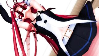 【MMD】Kawakaze - Balance Ball Exercise! Real Side!【R-18】
