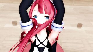 【MMD】Kawakaze - Balance Ball Exercise! Real Side!【R-18】