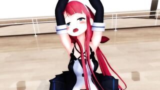 【MMD】Kawakaze - Balance Ball Exercise! Real Side!【R-18】